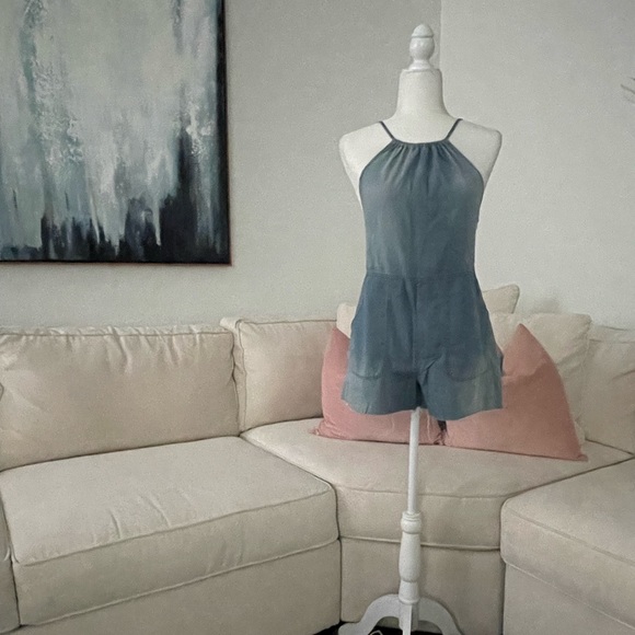 Denim Romper - Picture 1 of 4